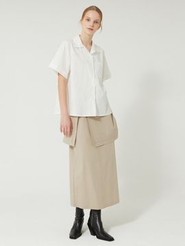 Faithful Belt Long Skirt (Beige)