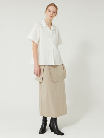 Faithful Belt Long Skirt (Beige)