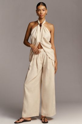 Faithfull 100% Linen Sofia Trousers Pants