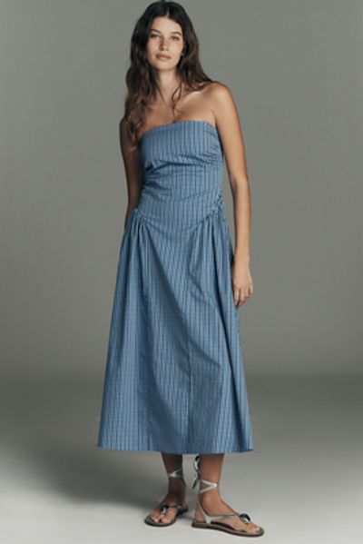 Faithfull Benetta Strapless A-Line Midi Dress