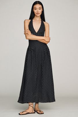 Faithfull Cala Linen Halter Maxi Dress