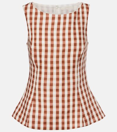 Faithfull Faithfull Ana gingham linen top