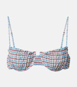 Faithfull Faithfull Esterel checked bikini top