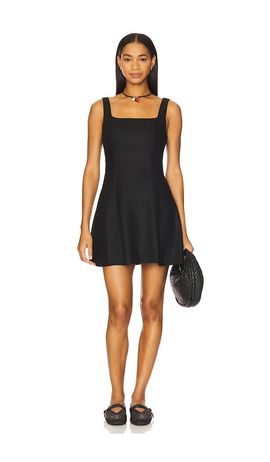 faithfull eudora ruffle-sleeve scoop-neck a-line midi dress Faithfull The Brand Women's Eudora Midi Dress Saint Bernard