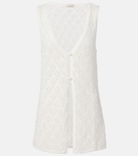 Faithfull Faithfull Fio pointelle cotton vest