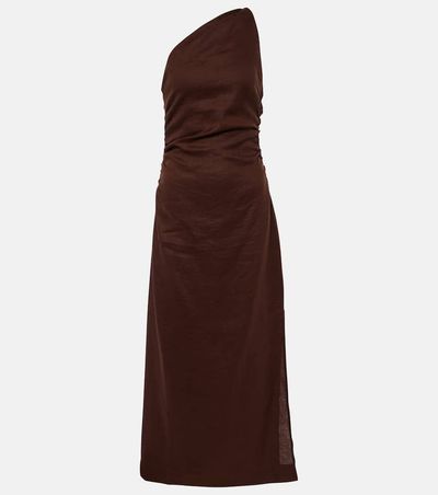 Faithfull Faithfull Jomana one-shoulder linen midi dress