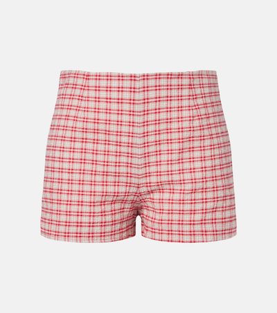 Faithfull Faithfull Lila checked cotton shorts