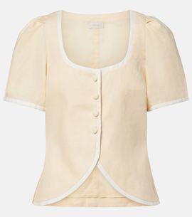 Faithfull Faithfull Madeleine belted linen top