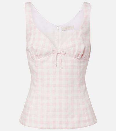 Faithfull Faithfull Maturba gingham linen top