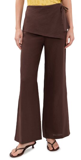 FAITHFULL FAITHFULL Paulina Linen Pants Port