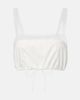 Faithfull Faithfull Renee lace-trimmed cotton crop top - 1