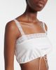 Faithfull Faithfull Renee lace-trimmed cotton crop top - 3