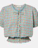 Faithfull Faithfull Santana checked cotton-blend top - 1
