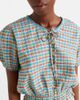 Faithfull Faithfull Santana checked cotton-blend top - 3