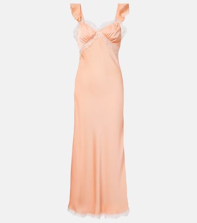 Faithfull Faithfull Sella lace-trimmed satin maxi dress