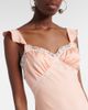 Faithfull Faithfull Sella lace-trimmed satin maxi dress - 4