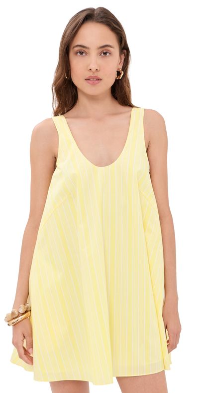 FAITHFULL FAITHFULL Tula Mini Dress Elisa Stripe/Daffodil White