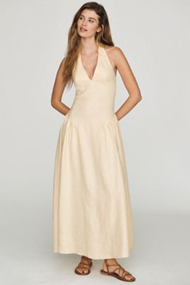 Faithfull La Cala 100% Linen Maxi Dress