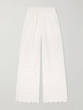 FAITHFULL Pamina broderie anglaise straight-leg pants