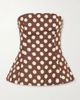 FAITHFULL Petro strapless polka-dot linen top - 1