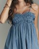Faithfull Presa Smocked Sleeveless Mini Swing Dress - 3