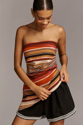 Faithfull Rocco 100% Linen Strapless Top