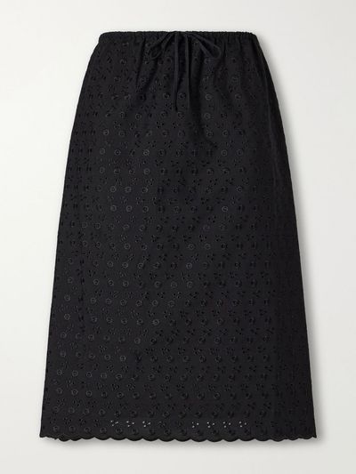 FAITHFULL Santana broderie anglaise midi skirt