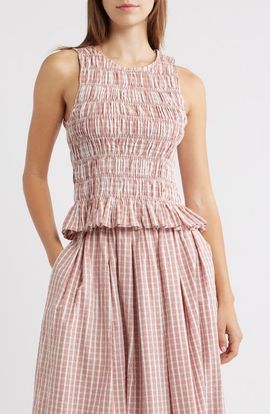 Faithfull the Brand Faithfull the Brand Cales Smocked Cotton Top