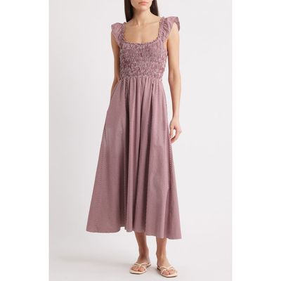 Faithfull the Brand Faithfull the Brand Eudora Gingham Smocked Stretch Cotton Sundress