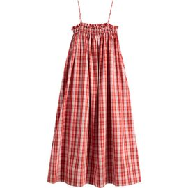 Faithfull the Brand Faithfull the Brand Gerta Plaid Cotton Midi Dress