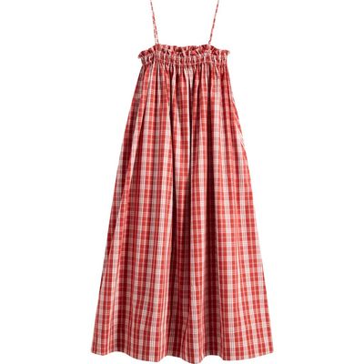 Faithfull the Brand Faithfull the Brand Gerta Plaid Cotton Midi Dress