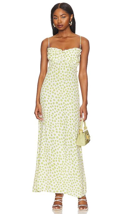 green emerald velvet dress Marianne Midi Dress Green Stripe