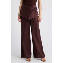 Faithfull the Brand Faithfull the Brand Paulina Wrap Detail Straight Leg Linen Pants