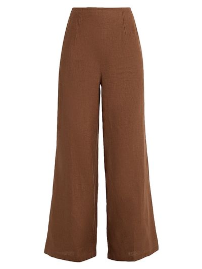Faithfull the Brand Women's Syna Linen High-Rise Wide-Leg Pants