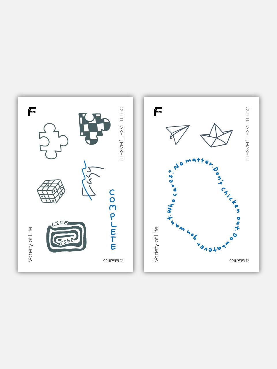 FAKE.TTT Blue Life tattoo sticker