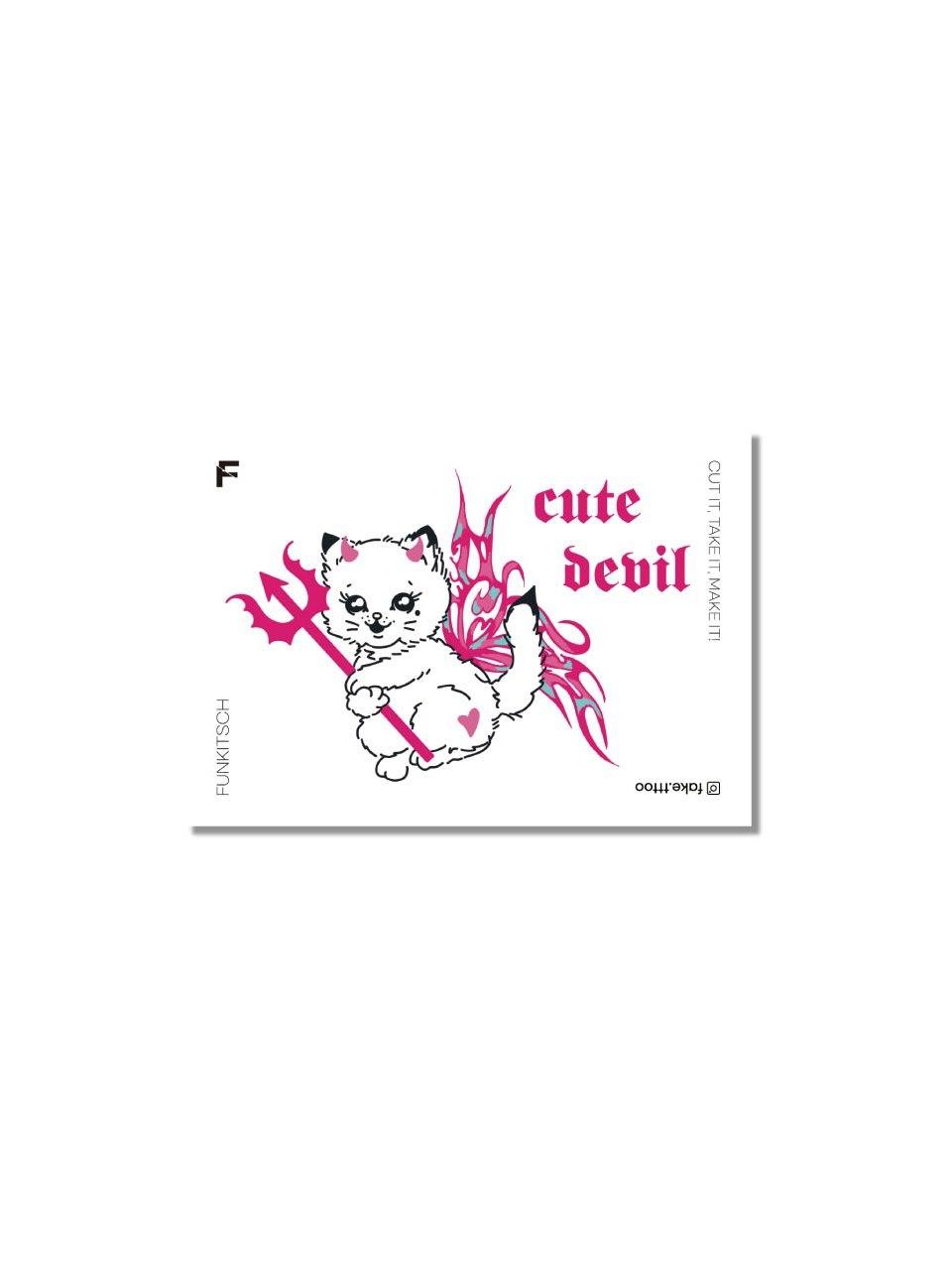 FAKE.TTT Cute Devil tattoo sticker