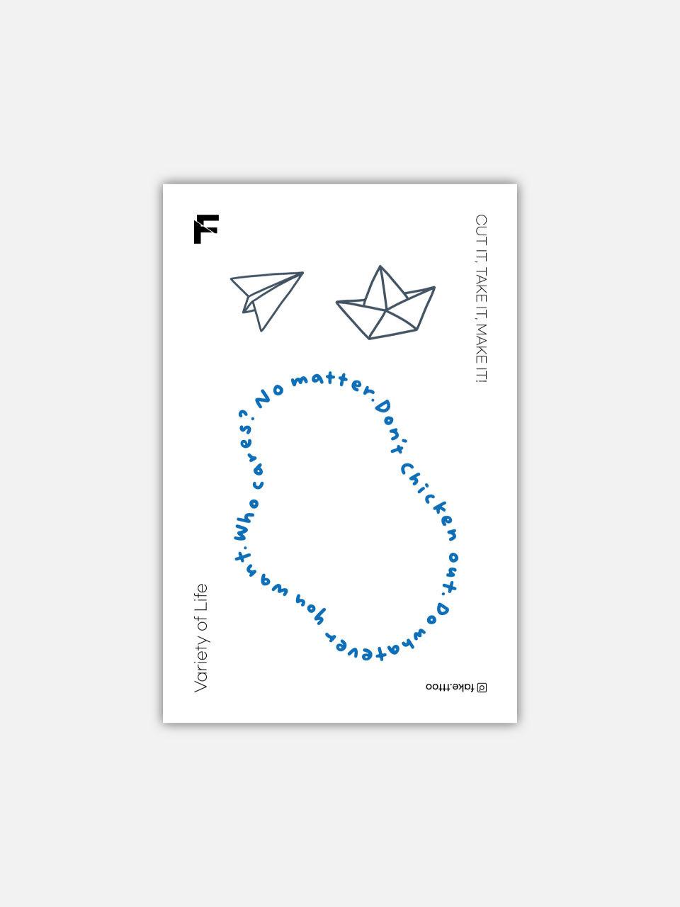 FAKE.TTT Flying tattoo sticker