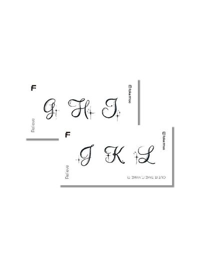 FAKE.TTT G L initial tattoo sticker set