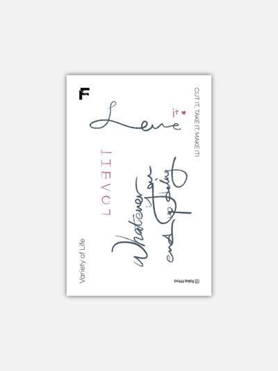 FAKE.TTT Love it tattoo sticker