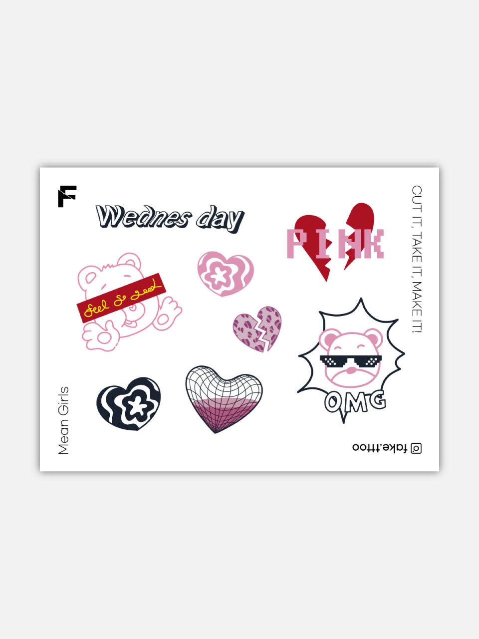 FAKE.TTT OMG tattoo sticker
