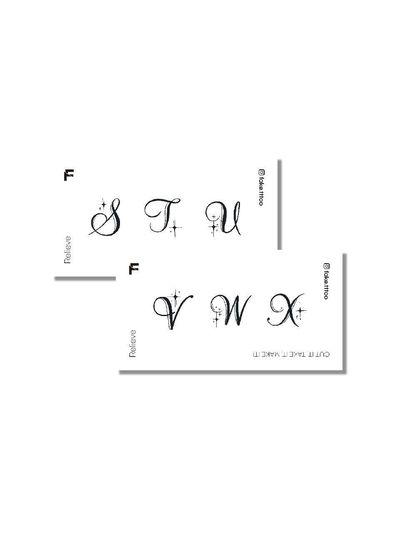 FAKE.TTT S X initial tattoo sticker set