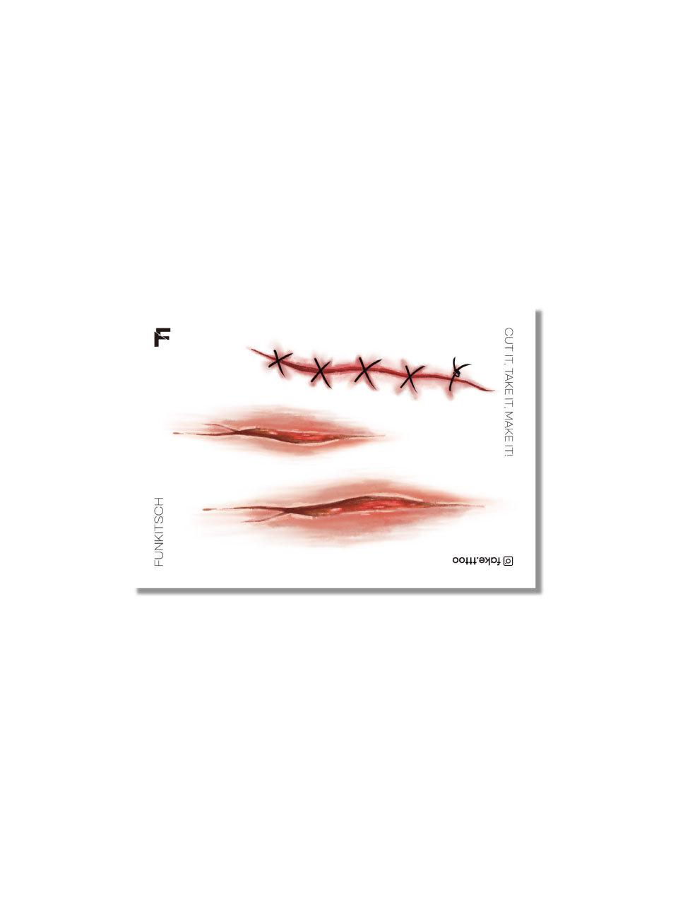 FAKE.TTT Scar tattoo sticker