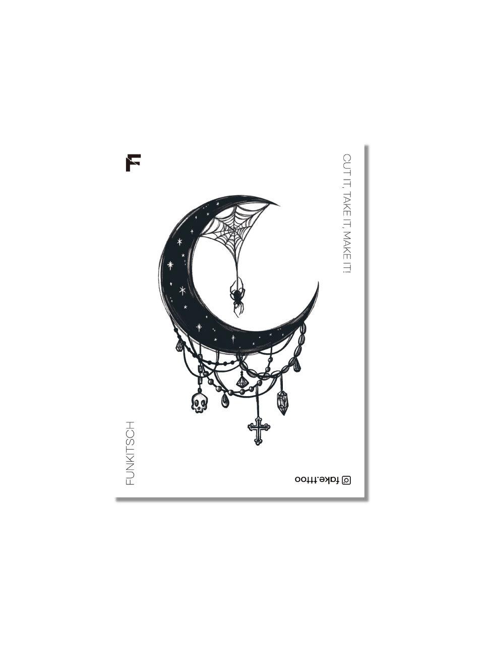 FAKE.TTT Witchs Moon tattoo sticker