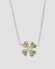 Fantasia by DeSerio Women's Sunny Clover Sterling Silver & 0.90 TCW Cubic Zirconia Pendant Necklace - 3