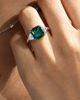 Fantasia Women's 14K White Gold, 5.00 TCW Lab-Grown Emerald & Cubic Zirconia 3-Stone Ring - 2