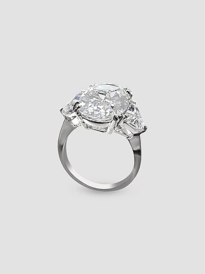 Fantasia Women's 14K White Gold & 10.00 TCW Cubic Zirconia 3-Stone Ring