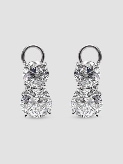 Fantasia Women's Sterling Silver & 12.00 TCW Cubic Zirconia Double Stud Earrings