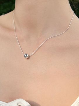 FANTASTIC PLANET 925 Silver Ball Embossed Texture Chain Necklace