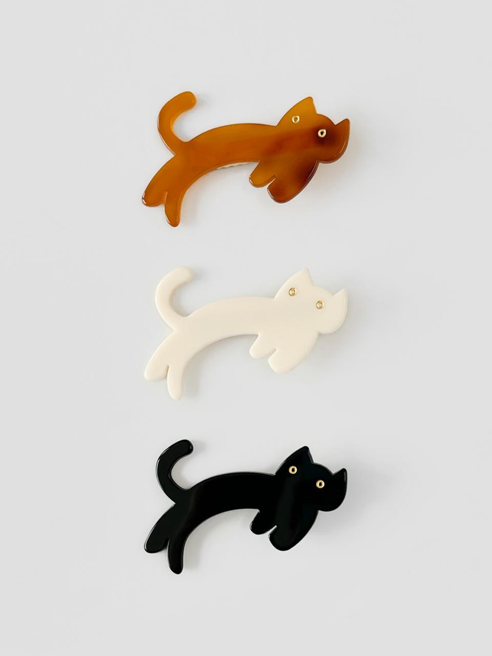 FANTASTIC PLANET Cat Shaped Gold Tone Hair Pin