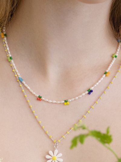 FANTASTIC PLANET Cherry Pearl Necklace_Multi